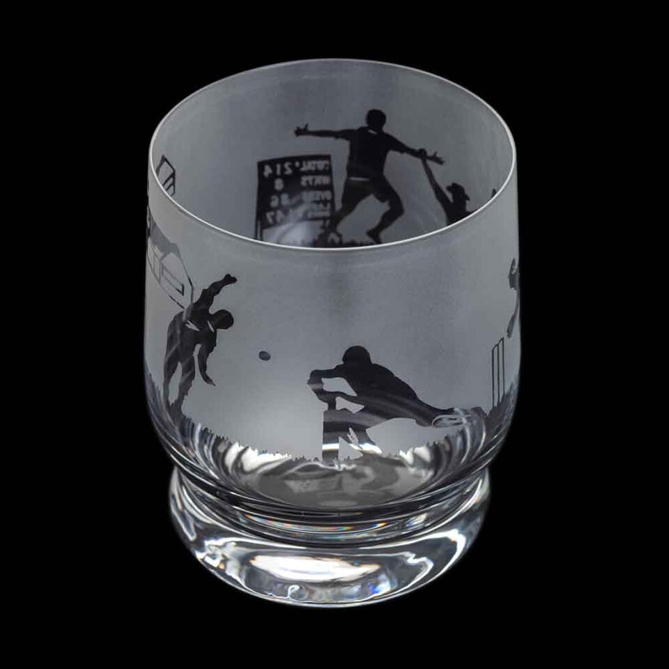 image 1 of Dartington Aspect Hand Finished Cricket Tumbler Glass Boxed