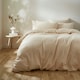 image 2 of Touch Of Linen - Creamy Almond - Duvet Cover Set (Includes 2 Pillowcases - 1 For Single) Cream | Creamy Almond | Single