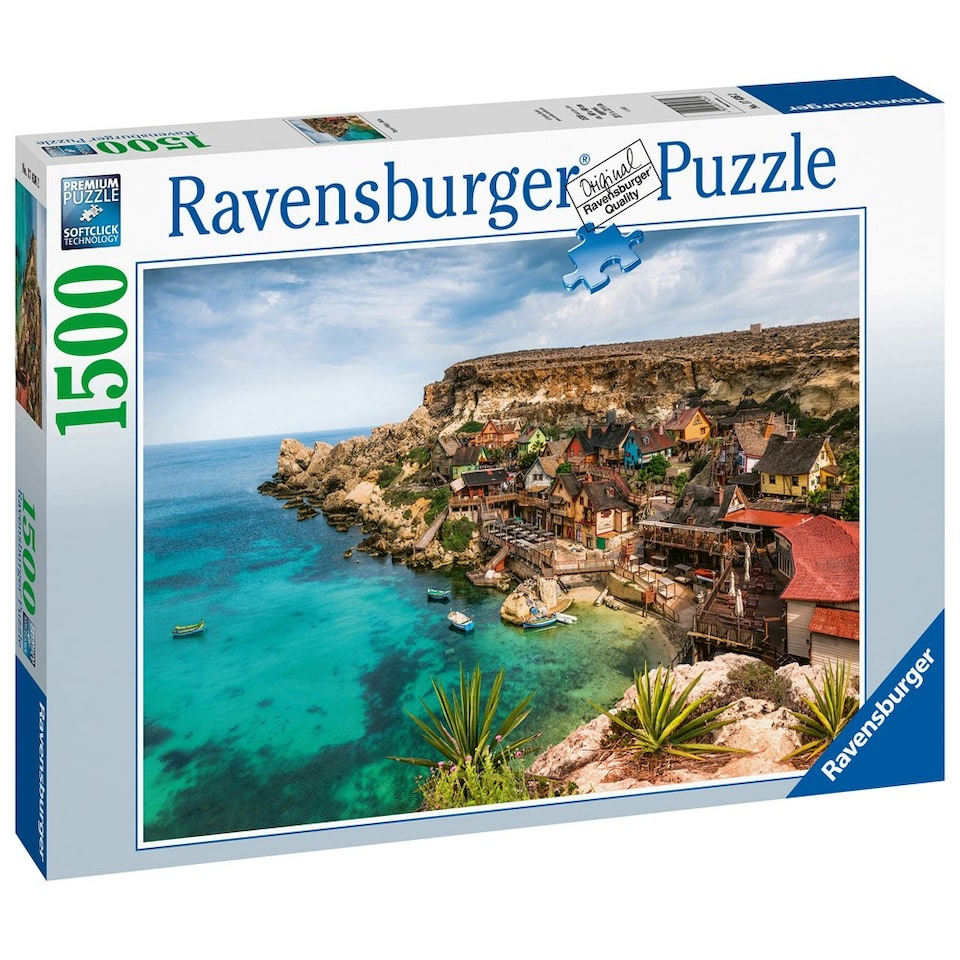 image 1 of Ravensburger Popeye Village Malta 1500 Piece Puzzle
