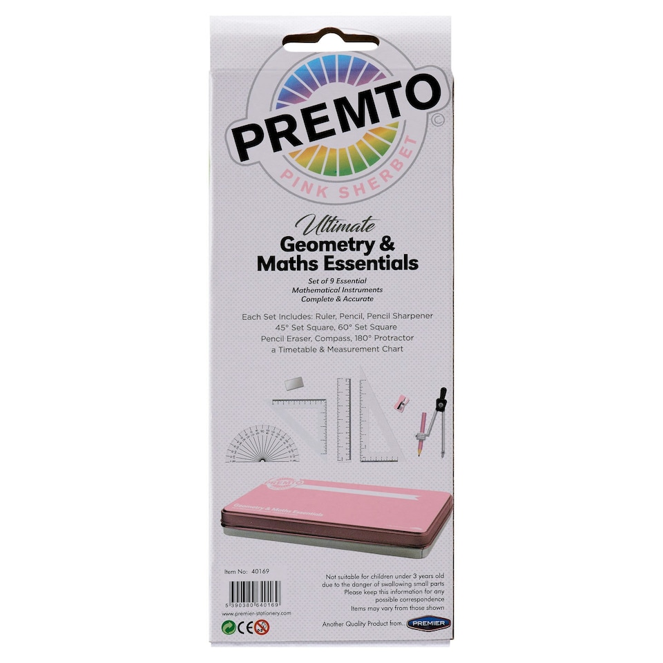image 1 of 9 piece Pink Sherbet Maths Set By Premto