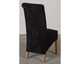 image 8 of Kuba 150 x 85 cm Chunky Medium Oak Dining Table and 4 Montana Fabric Chairs | Black | Black