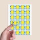 image 2 of Hawaiian Design 40mm Square Sticker sheet of 24