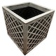 image 2 of 1 x Square Lazio Effect Large Pewter Gray Patio Planter Ideal For Flowers & Plants | Grey