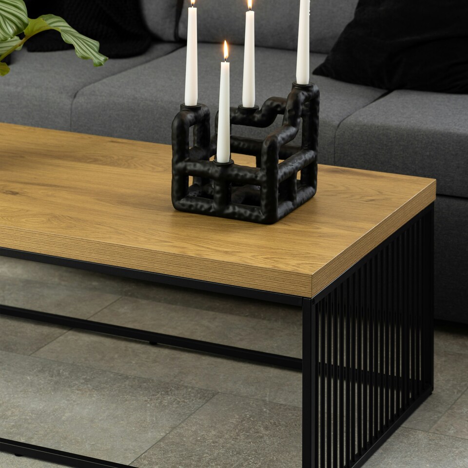 image 1 of Strington Coffee Table in Black and Oak