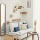 image 8 of NOVECRAFTO Wall-Mounted Cat Perch Bed with Cushion – 50cm Wide Space-Saving Shelf – Sturdy Wall Bed Holds up to 30kg – Cozy Lounging Spot for Cats