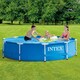 image 4 of Intex 12ft x 30in Round Metal Frame Pool with Filter Pump - Blue
