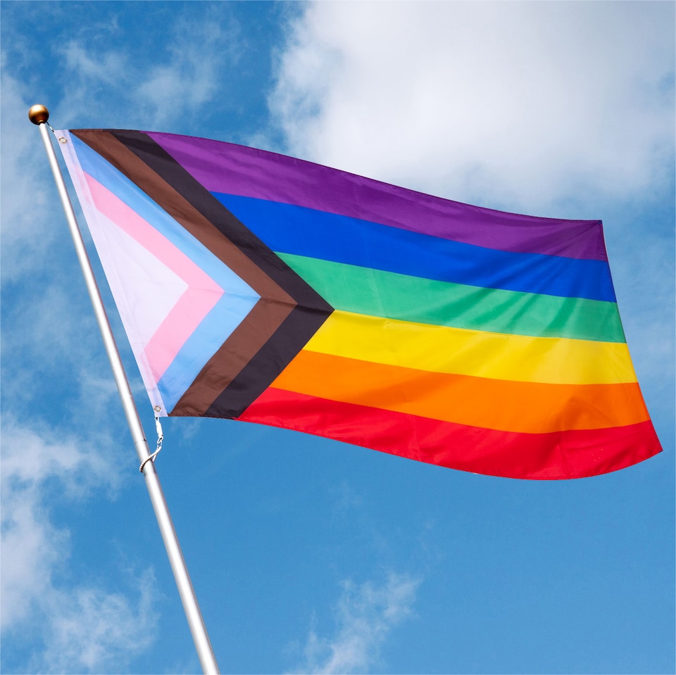image 1 of Progress Pride Flag Inc. Holes 150x90cm