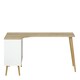 image 2 of Oslo Desk 2 Drawer in White and Oak