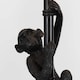 image 3 of ValueLights George Monkey Hanging Modern Black Floor Lamp Base | Black