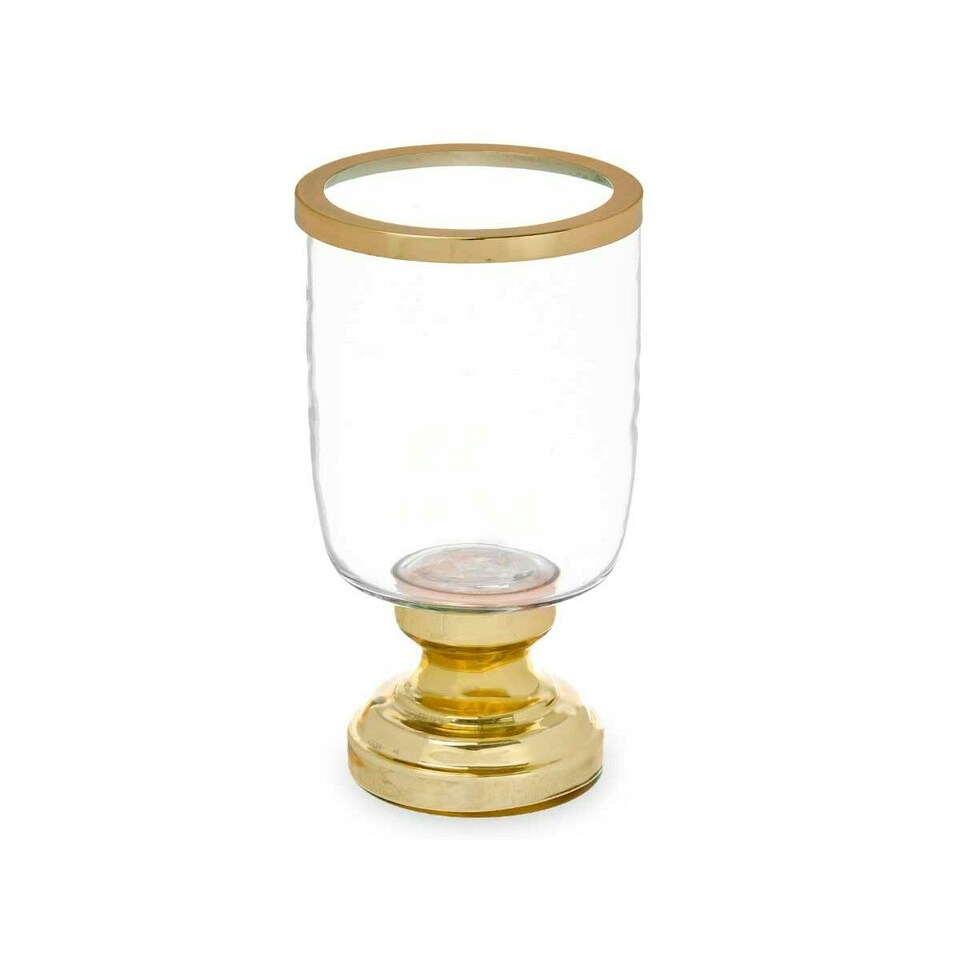 image 1 of Candleholder Wineglass Golden Steel 12 x 24,5 x 12 cm (6 Units) N/A