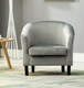 image 2 of Velvet Fabric Tub Chair Armchair Club Chair