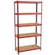 image 10 of Home Vida 5 Tier Garage Shelf Heavy Duty Boltless Shelving Storage Unit, Red