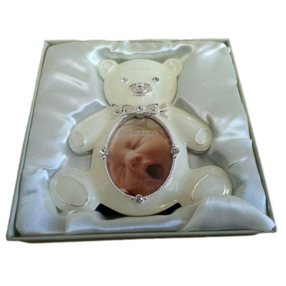 image 1 of Bambino by Juliana - Silver Plated Teddy Photo Frame - CG143 - New