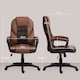 image 7 of HOMCOM Executive Office Chair High Back Computer Chair with Armrests Brown