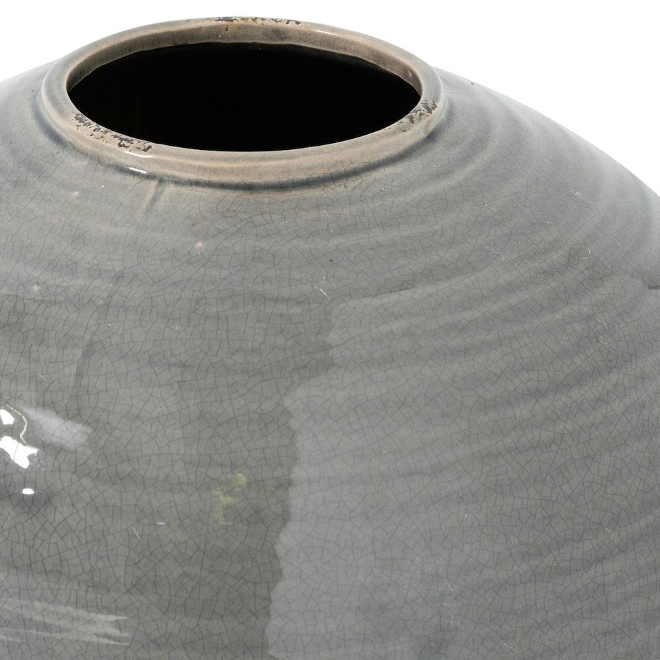 image 1 of Hill Interiors Garda Regola Glazed Vase - Grey - 38cm x 37cm x 37cm