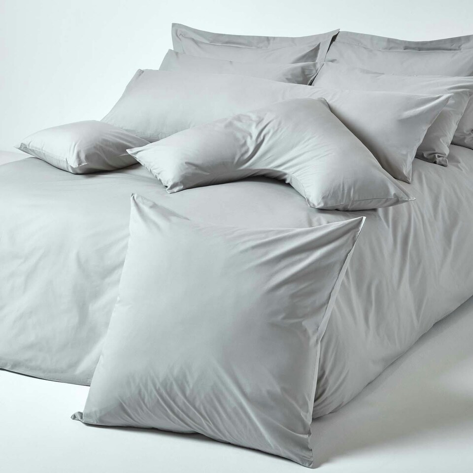 image 1 of Homescapes Silver Grey Egyptian Cotton Housewife Body Pillowcase 200 TC