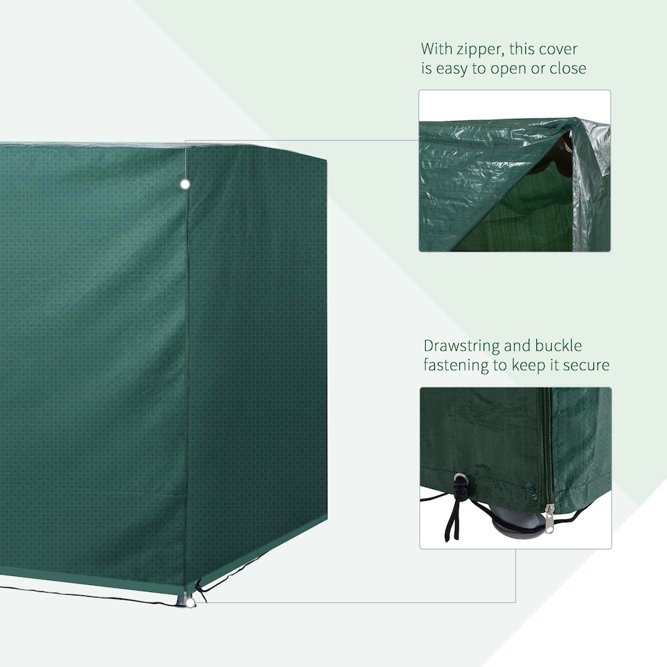 image 1 of Outsunny Patio Swing Chair Cover Garden Furniture Protector 215x155x150cm Green