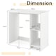 image 2 of COSTWAY Compact Computer Desk 80 x 40cm Small Writing Desk White