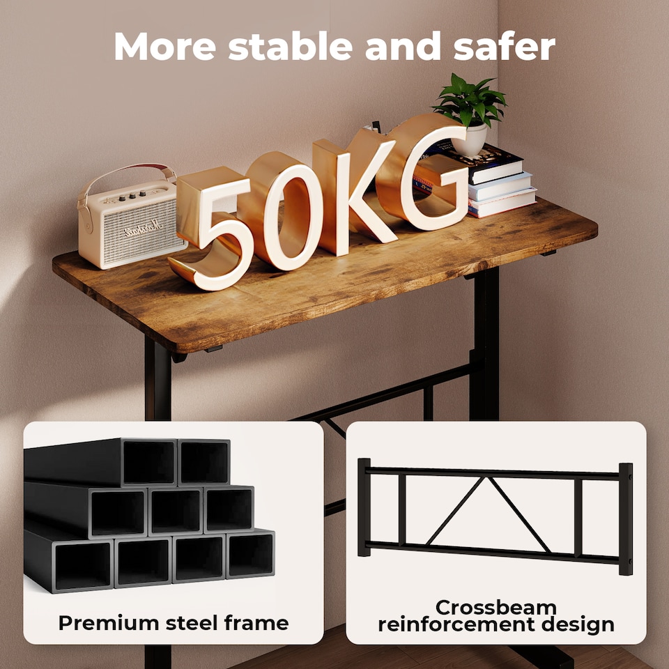 image 1 of Levede Height Adjustable Standing Desk Office Workstation for PC Laptop