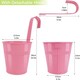 image 3 of Large Metal Flower Pot Vase Bucket Hanging Garden Planter without Drainage Hole, Balcony Home Decor, Detachable Hook Multi