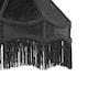 image 3 of Traditional Victorian Empire Lamp Shade in Jet Black Velvet with Long Tassels | Black | Black | 1
