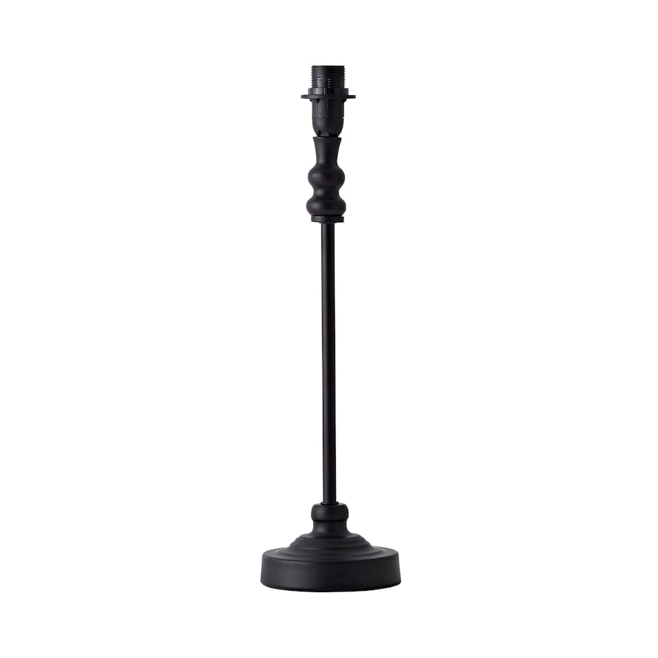 image 1 of ValueLights Maggie Black Candlestick Table Lamp Base | Black