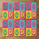 image 3 of Set doughnut sweet food, donut cartoon pop art style (Placemat & Coaster Set)