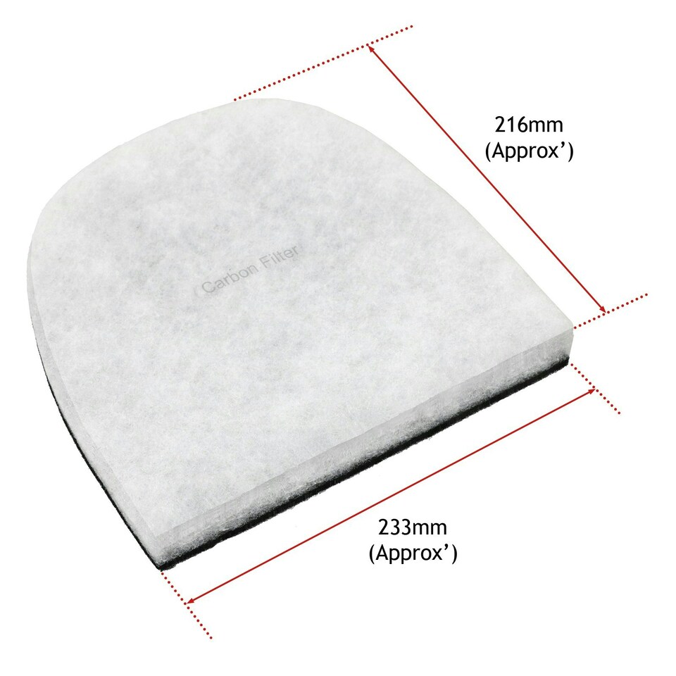 image 1 of SPARES2GO Air Purifier Carbon Filters compatible with Ebac 2000e 2200e 2400e 2600e 2600ex 2650e 2800e 2800ex 2850e (Pack of 3)