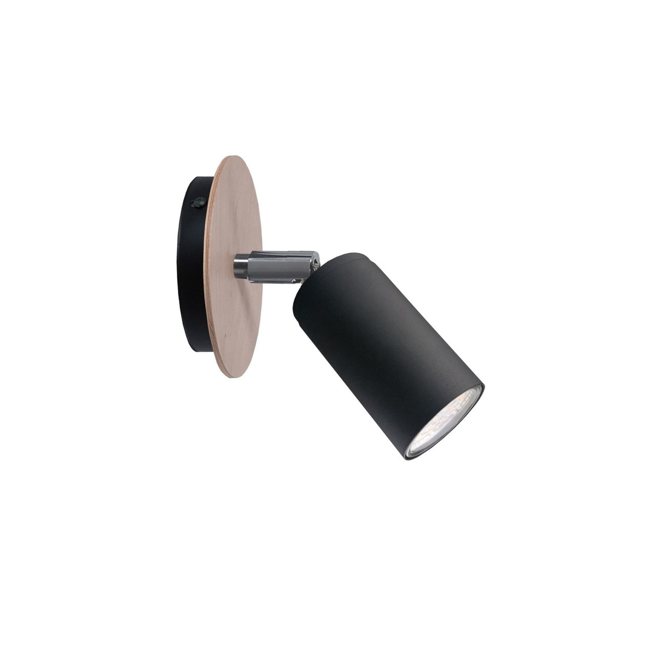 Netlighting Eye Single Spotlight Black Wood 11cm 1x GU10
