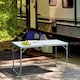 image 2 of Outsunny 4FT Garden Outdoor Camping Table Portable Folding Picnic Table Aluminium Frame with Adjustable Height 120L x 60W x 70H cm