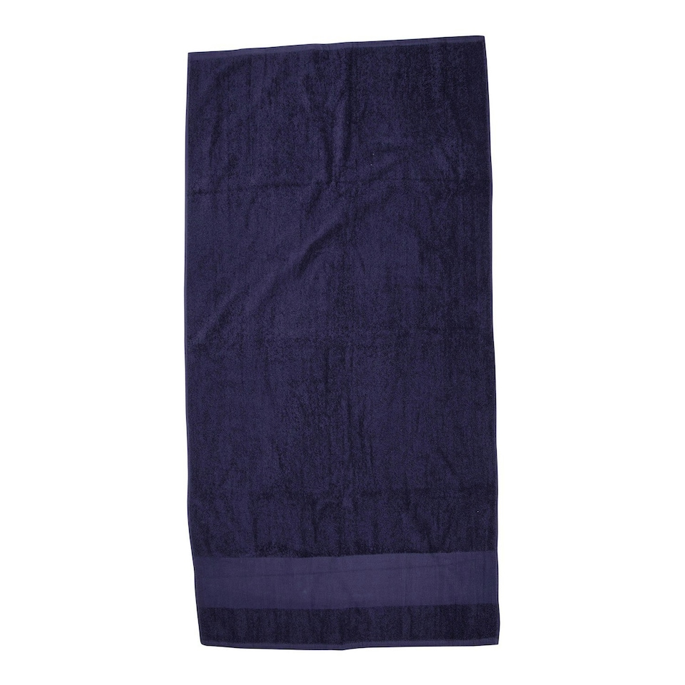 Towel City Bordered Printable Bath Towel - Navy - One Size