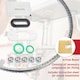 image 7 of SPARES2GO Boiler Burner Seal Gasket Kit for Vaillant ecoMAX ecoTEC Pro Plus VU VUW Heat Exchanger Door Sealing Set (0020025929)