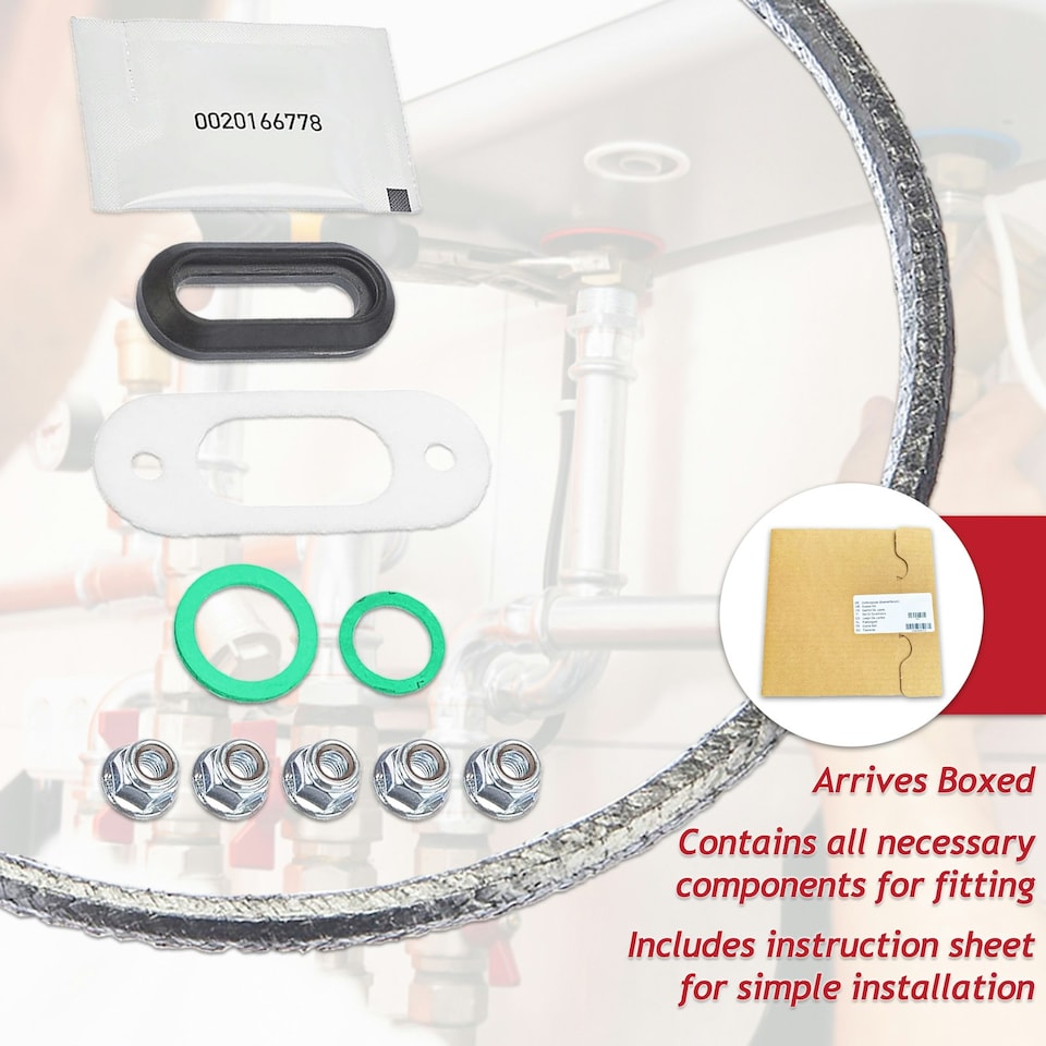 image 1 of SPARES2GO Boiler Burner Seal Gasket Kit for Vaillant ecoMAX ecoTEC Pro Plus VU VUW Heat Exchanger Door Sealing Set (0020025929)