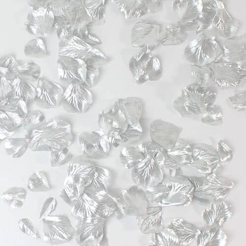 Occasions -- Bulk Rose Petals: Pack of 164: Polyester: Metallic Silver