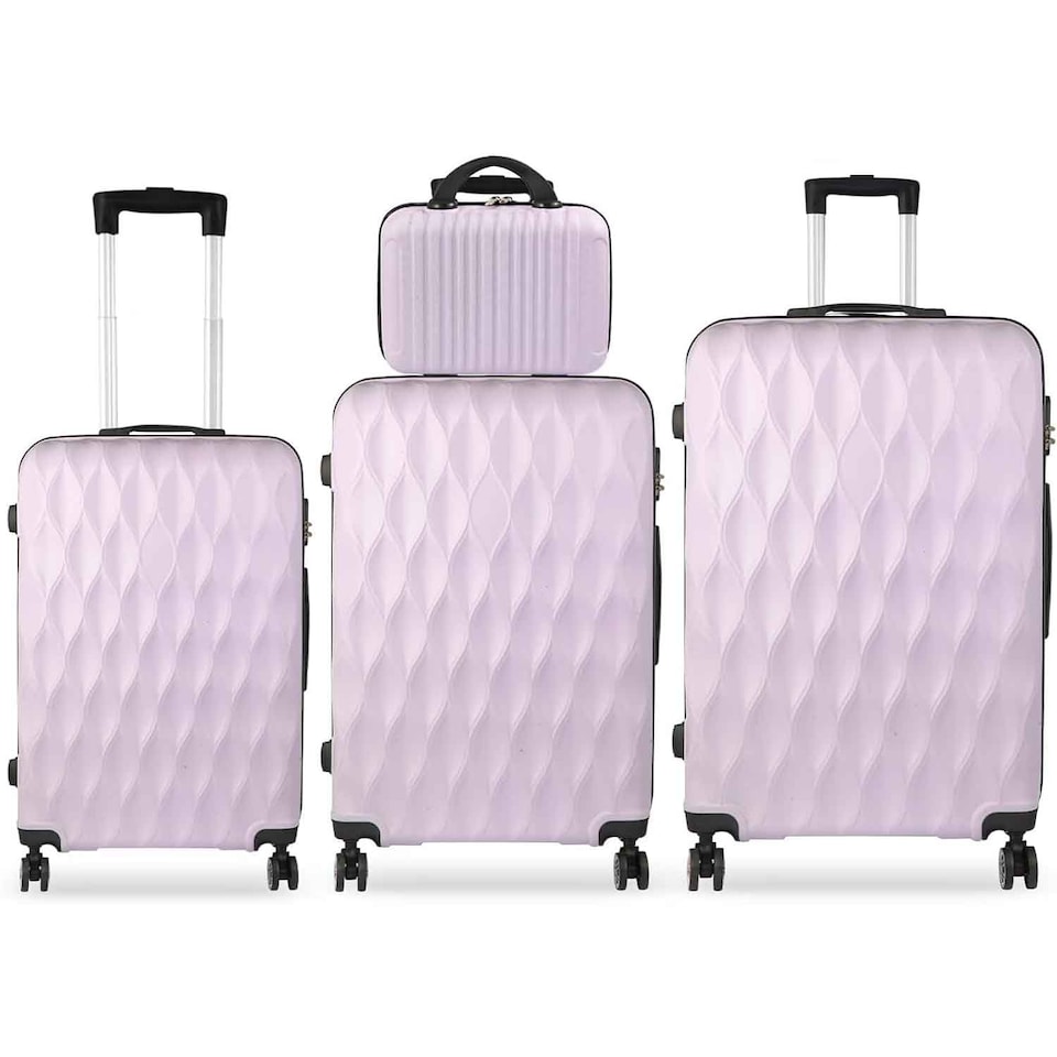image 1 of 4 Piece Travel Luggage Sets with 360° Spinner Wheels