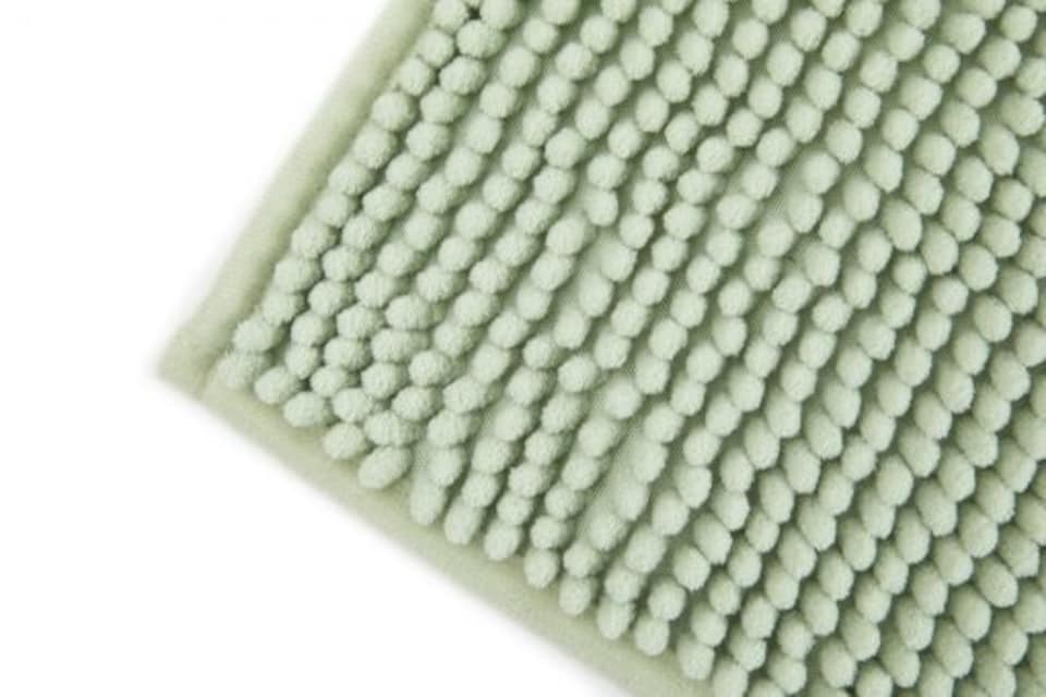 image 1 of Marlow Collection Soft Touch Non-Slip Bathroom Rug in Sage Green (45cm x 75cm)