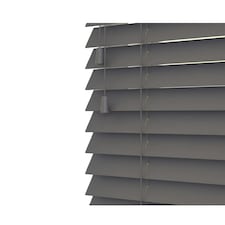 225cm Anchor Grey Wooden Venetian Blinds With Strings (130cm drop) | Grey | Grey