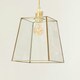 image 2 of ValueLights Susie Pair of Glass Pendant Lantern Gold Case Easy Fit Lamp Shades with LED Bulbs