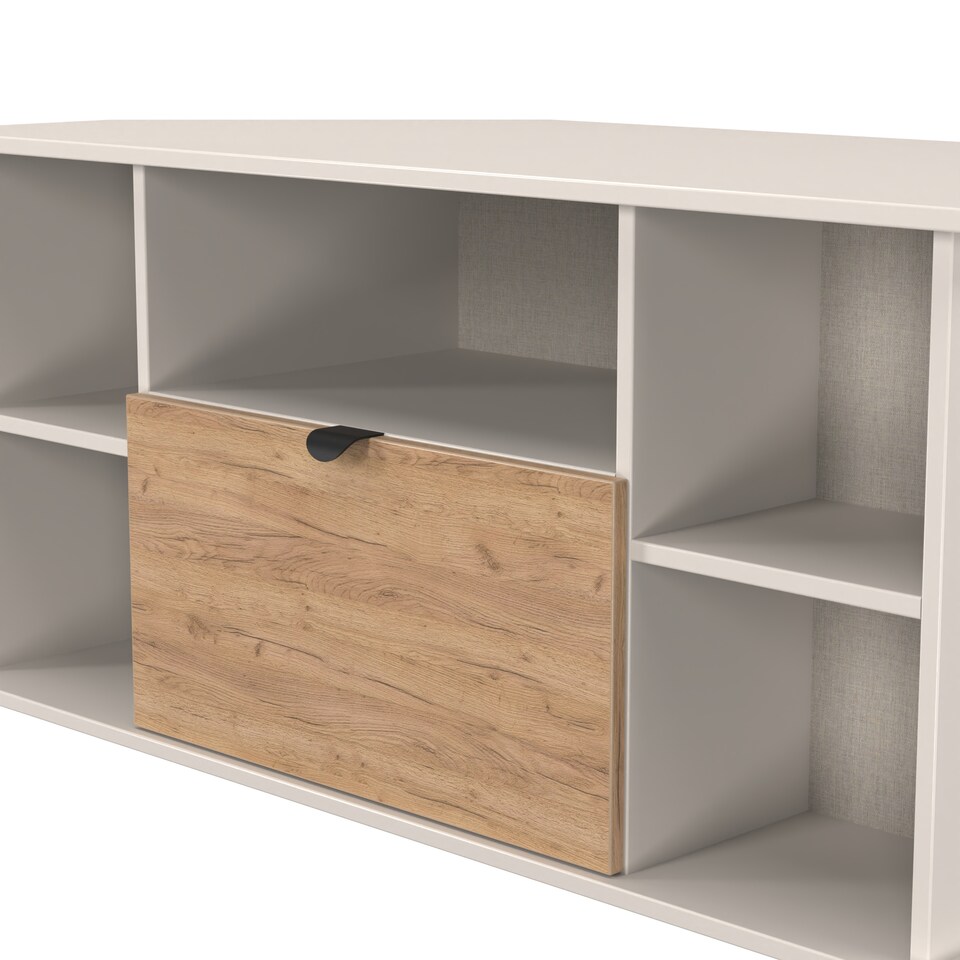 image 1 of Norway Corner TV Stand in Gold Craft & Kashmir (Ready Assembled) | Brown | Gold Craft & Kashmir | 1