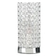 image 3 of ValueLights Ducy Dimmable Polished Silver Table Lamp and E14 Candle LED 5W Warm White 3000K Bulb Chrome