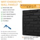 image 9 of NOVECRAFTO Brick Effect 3D Wall Panels – 6 Sheets Covering 1.5m² | 16.15ft² Interior Cladding Set | Urban Brick Design – Each Panel 50x50cm Urban Brick Black
