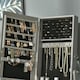 image 5 of HOMCOM Mirrored Jewellery Cabinet Lockable Jewellery Organiser Grey