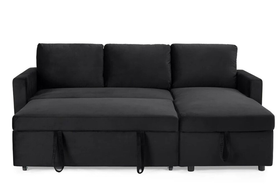 image 1 of The Tranquilo 3 Seater Sofa Bed in Black or Navy | Black | One Size