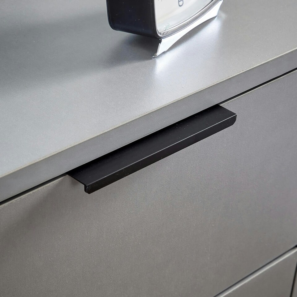 image 1 of Bedside 3 Drawer Storage Grey Clothing Nightstand Organiser Bedroom Cabinet Unit