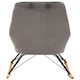 image 4 of Interiors by Premier Grey Velvet Rocking Chair,  Easy-to-Clean Velvet Accent Chair, High-Back & Arm Support Comfy Armchair