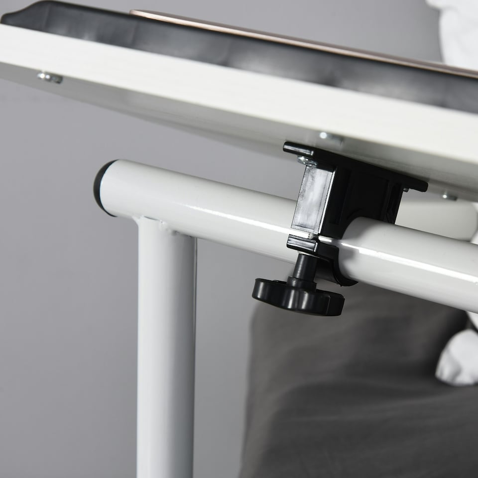 image 1 of HOMCOM End Table Nightstand 360° Adjustable Height and Angle P2 Particle Board