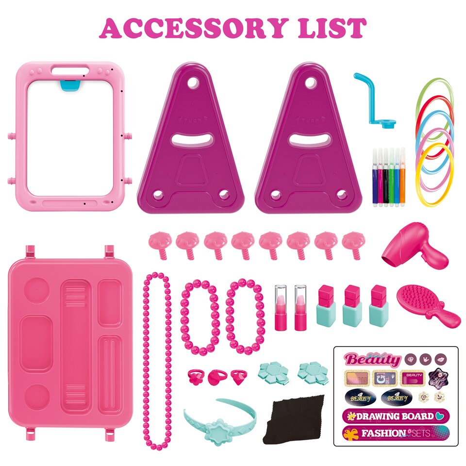 image 1 of Creative Glow 3-in-1 Vanity & Drawing Play Set