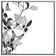 image 3 of Black & white flower illustration (Picture Frame) Brown | XS