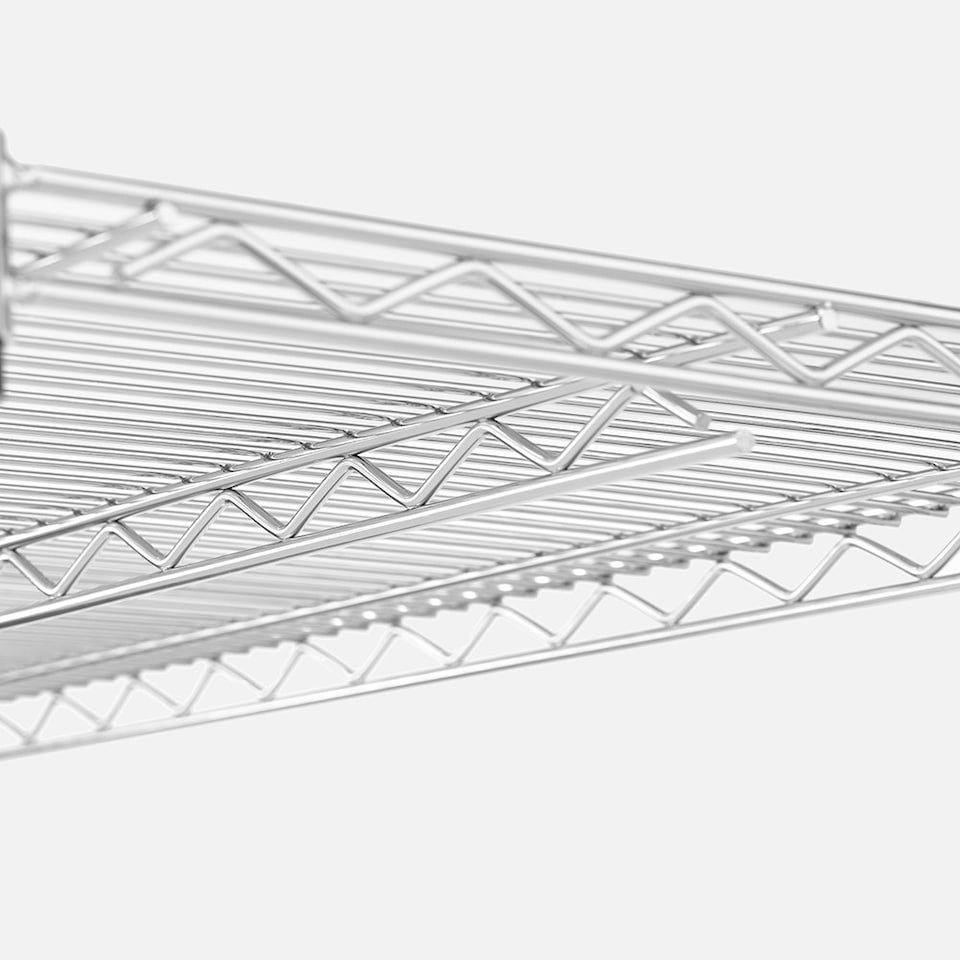 image 1 of 5 Tier Heavy Duty Chrome Wire Shelving Unit