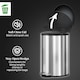 image 7 of HOMCOM 20L Kitchen Pedal Bin, Stainless Steel Bin with Soft-close Lid, Silver Silver
